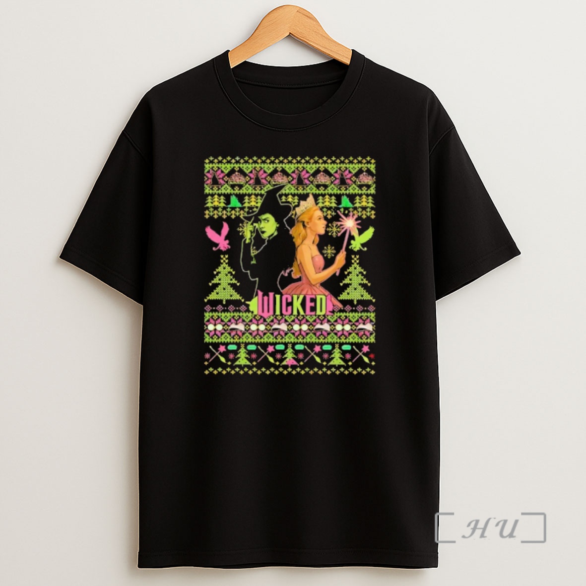Officials Wicked Glinda Elphaba Wizard Of Oz Ugly Christmas Premium Shirt Sweatshirt Tee