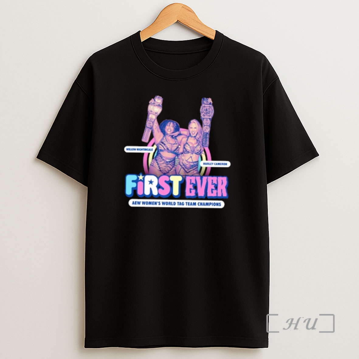 Officials Willow Nightingale And Harley Cameron First Ever Aew Womens World Tag Team Champions Shirt Sweatshirt Tee
