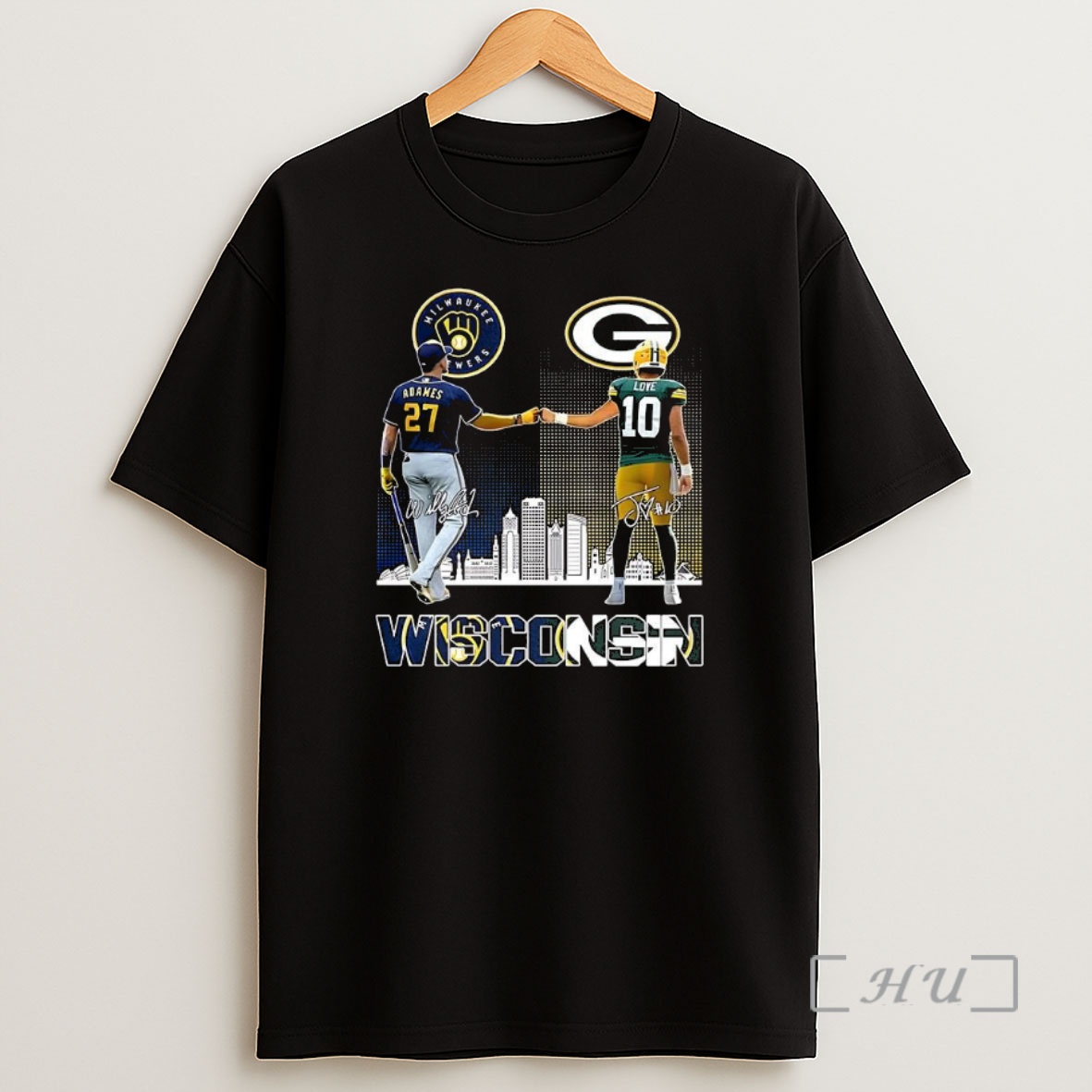 Officials Willy Adames Milwaukee Brewers Touch Hand Jordan Love Green Bay Packers 2025 Signature Premium Shirt Sweatshirt Tee