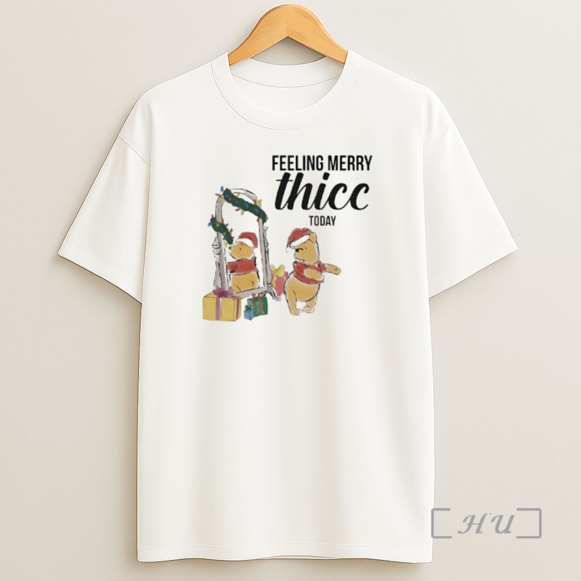 Officials Winnie The Pooh Christmas Lights Feeling Merry Thicc Today Shirt Sweatshirt Tee
