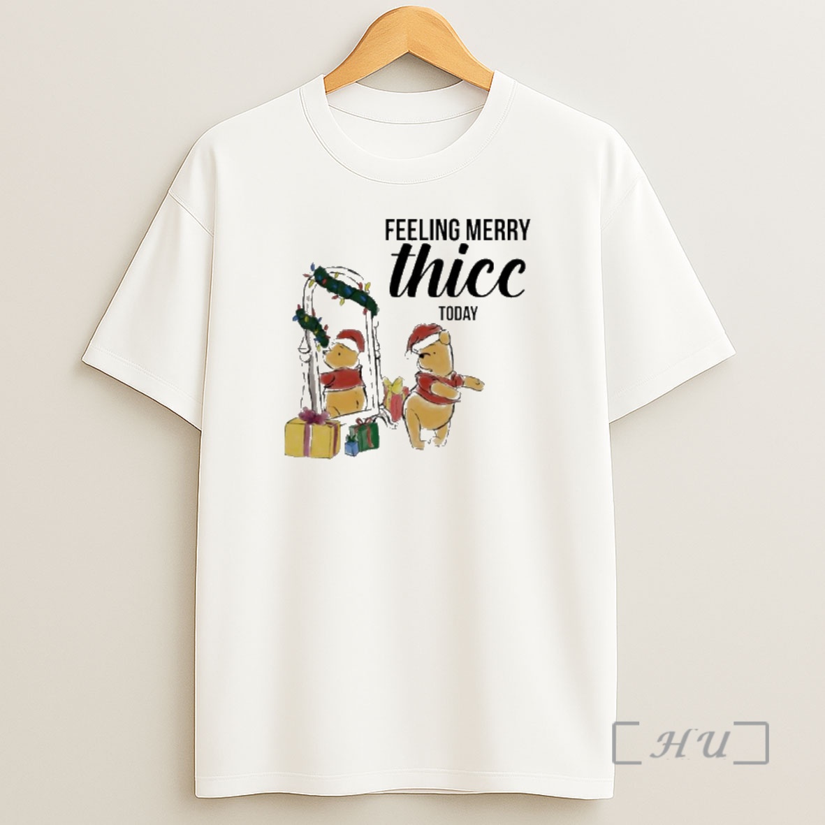 Officials Winnie The Pooh Feeling Merry Thiccmas Today Shirt Sweatshirt Tee