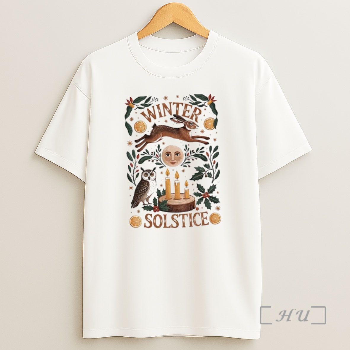 Officials Winter Solstice Mystical Moon And Rabbit Merry Christmas Shirt Sweatshirt Tee