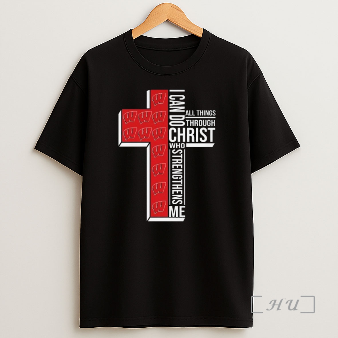 Officials Wisconsin Badgers I Can Do All Things Through Christ Who Strengthens Me Cross 2025 Shirt Sweatshirt Tee
