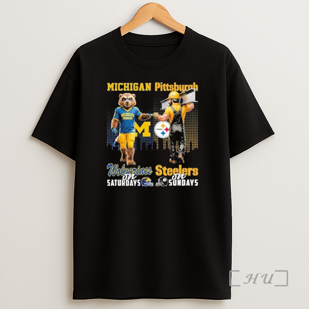 Officials Wolverines Vs Steelers Mascot On Saturdays And On Sundays Shirt Sweatshirt Tee