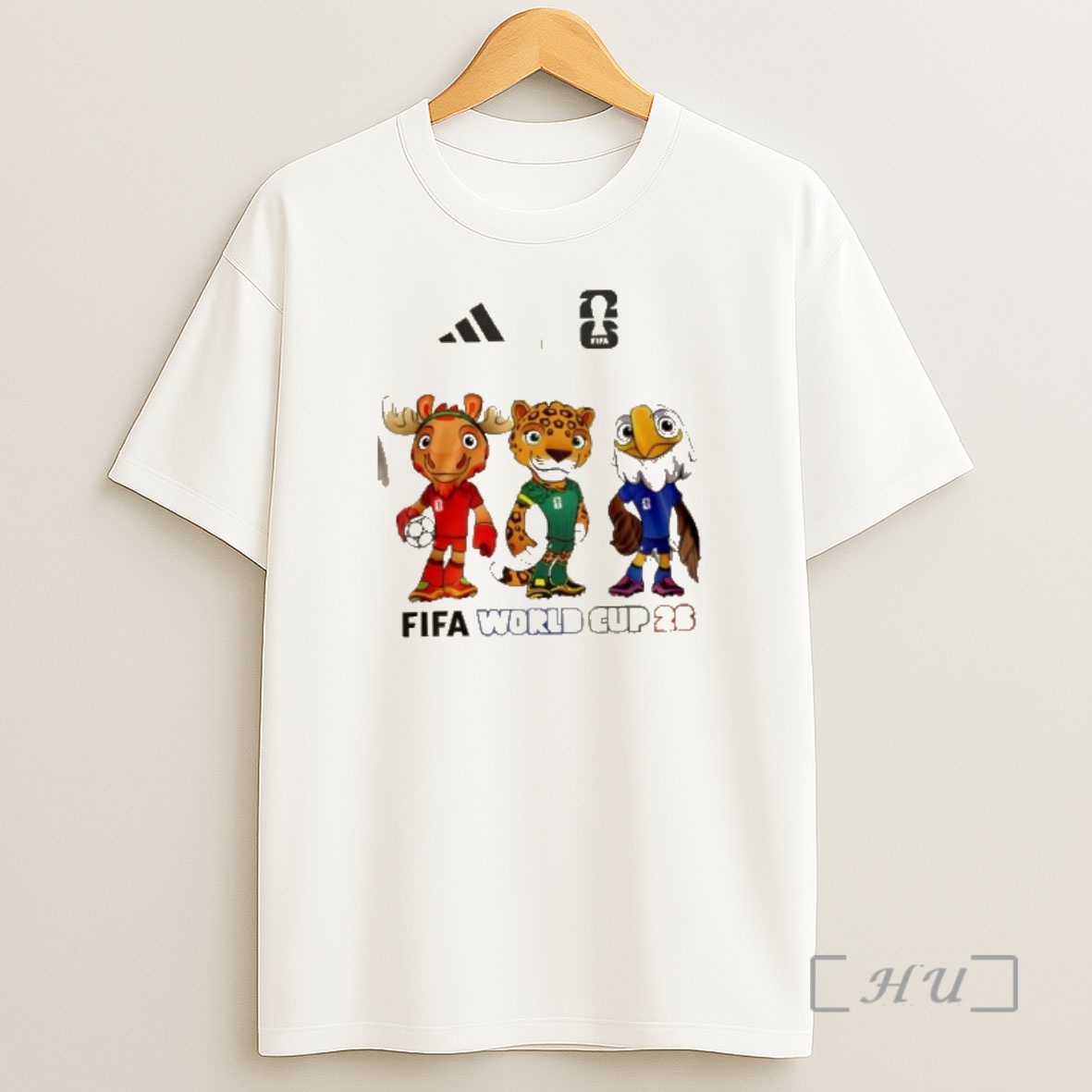 Officials World Cup 2026 Usa Canada Mexico Mascots 2 Sided Shirt Sweatshirt Tee
