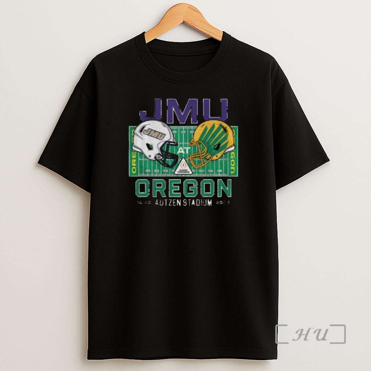 Officials Xh7akmhe James Madison Dukes Vs Oregon Ducks 2025 College Football Playoff Autzen Stadium Shirt Sweatshirt Tee