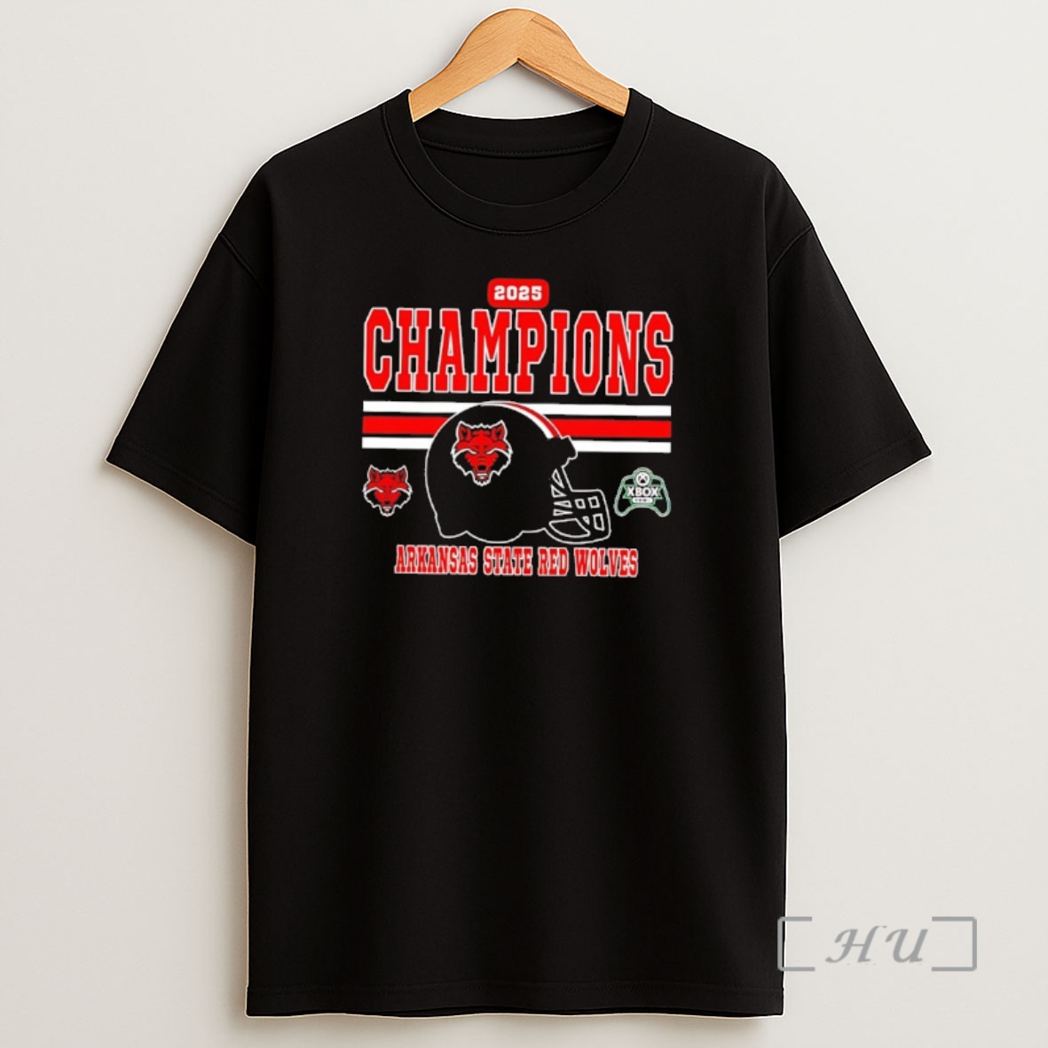 Officials Xbox Bowl Champions 2025 Arkansas State Red Wolves Helmet Shirt Sweatshirt Tee