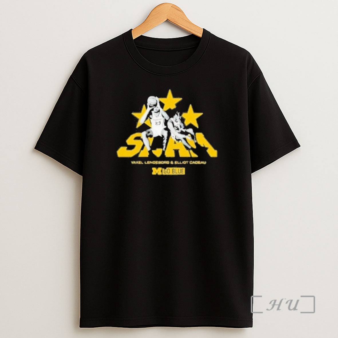 Officials Yaxel Lendeborg And Elliot Cadeau Go Blue Michigan Wolverines Slam Shirt Sweatshirt Tee