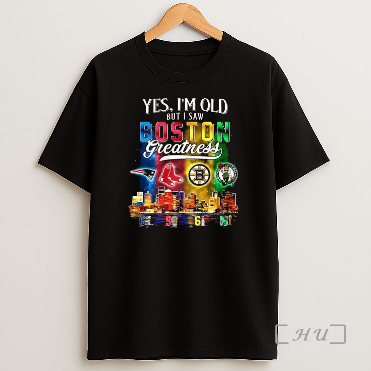 Officials Yes Im Old But I Saw Boston Greatness Sports Team Logo Water Reflection Trophies Premium Shirt Sweatshirt Tee