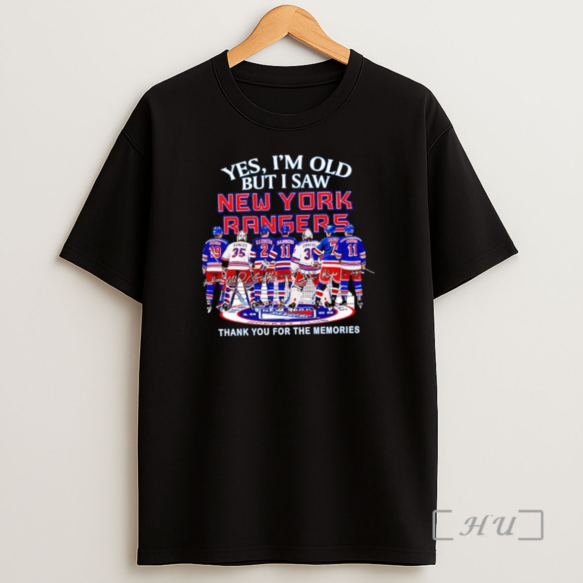 Officials Yes Im Old But I Saw New York Rangers Hockey Signatures Thank You For The Memories Shirt Sweatshirt Tee