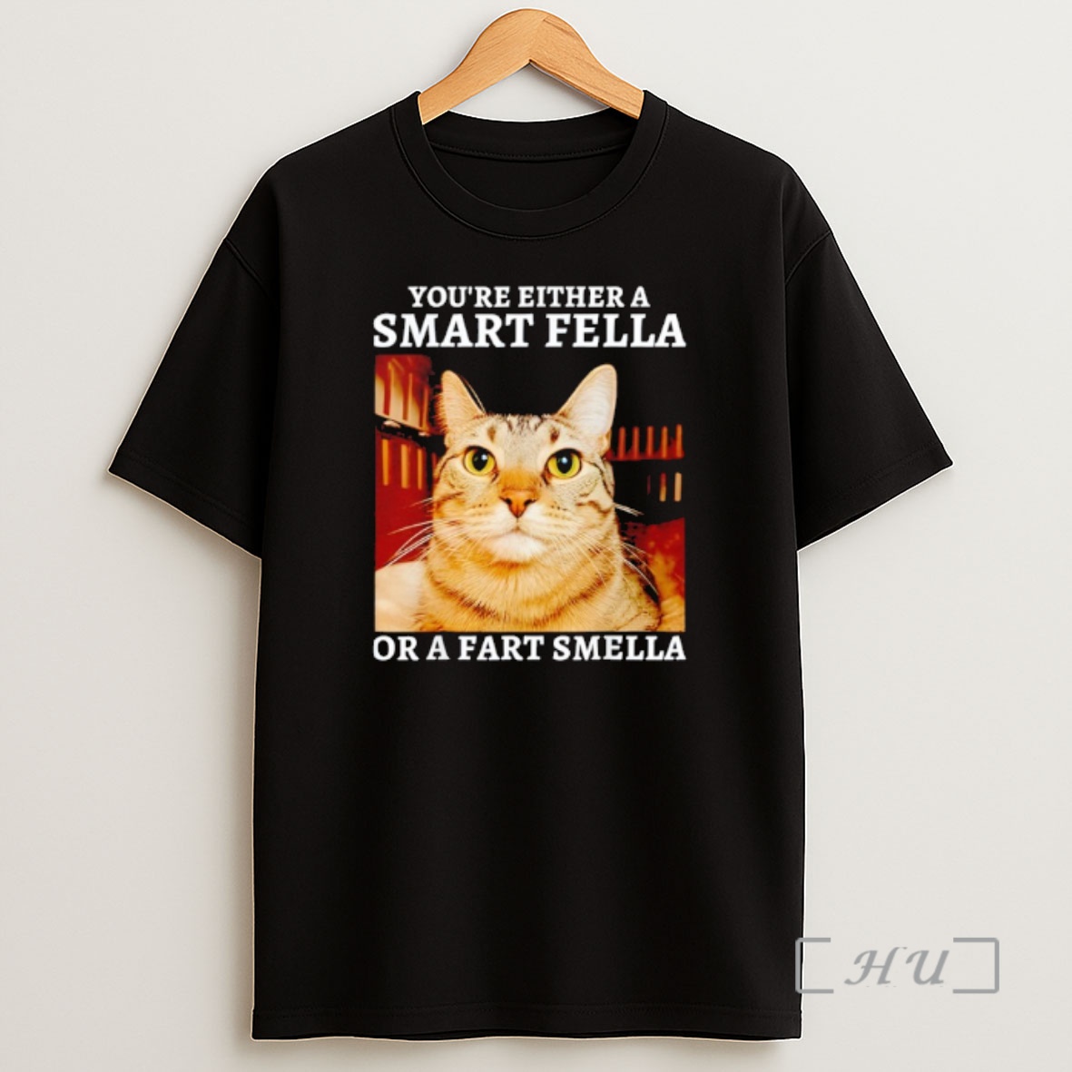 Officials Youre Either A Smart Fella Or A Fart Smella Funny Cat Shirt Sweatshirt Tee