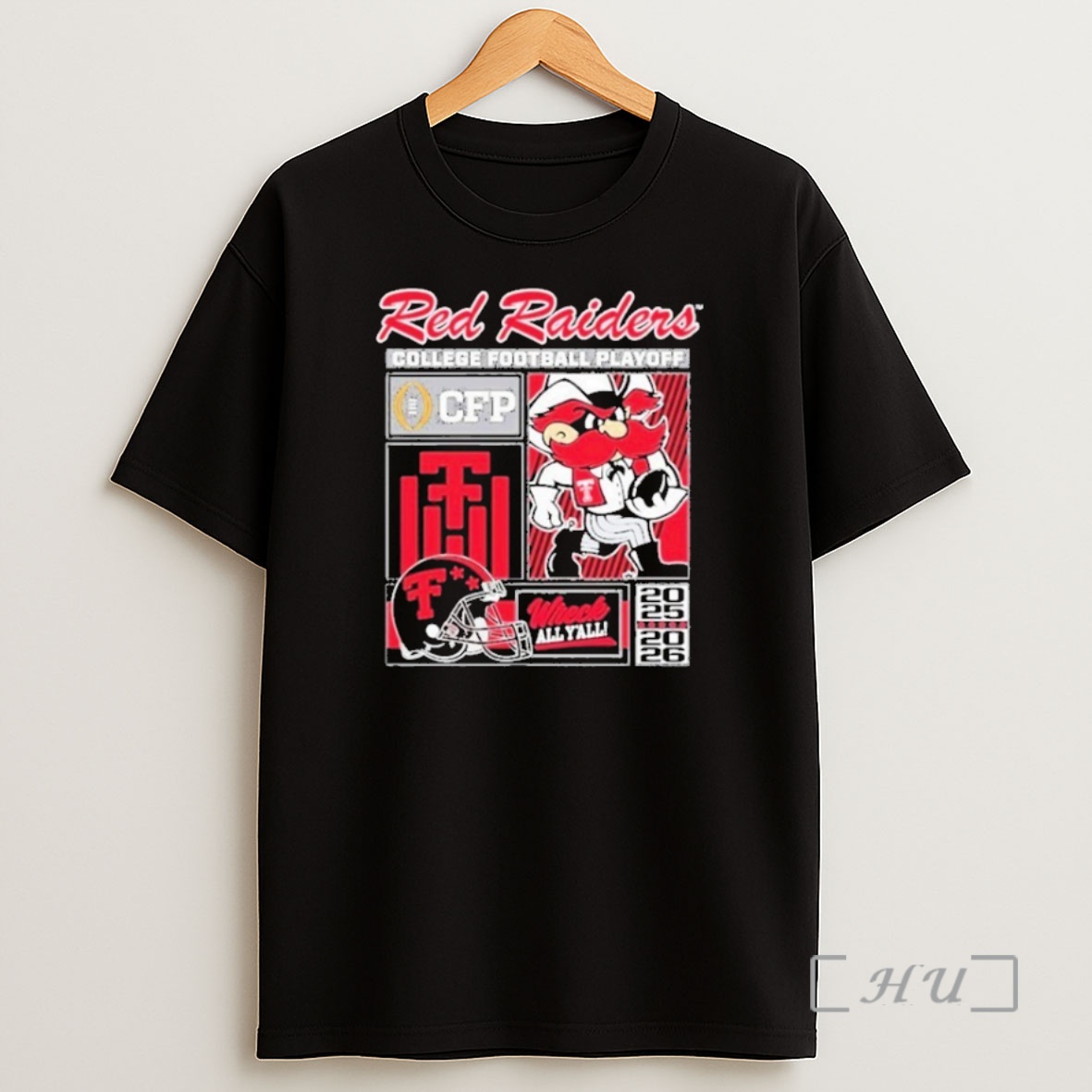 Officials Texas Tech Red Raiders Cfp Wreck All Yall 2025 2026 Mascot Premium Shirt Sweatshirt Tee