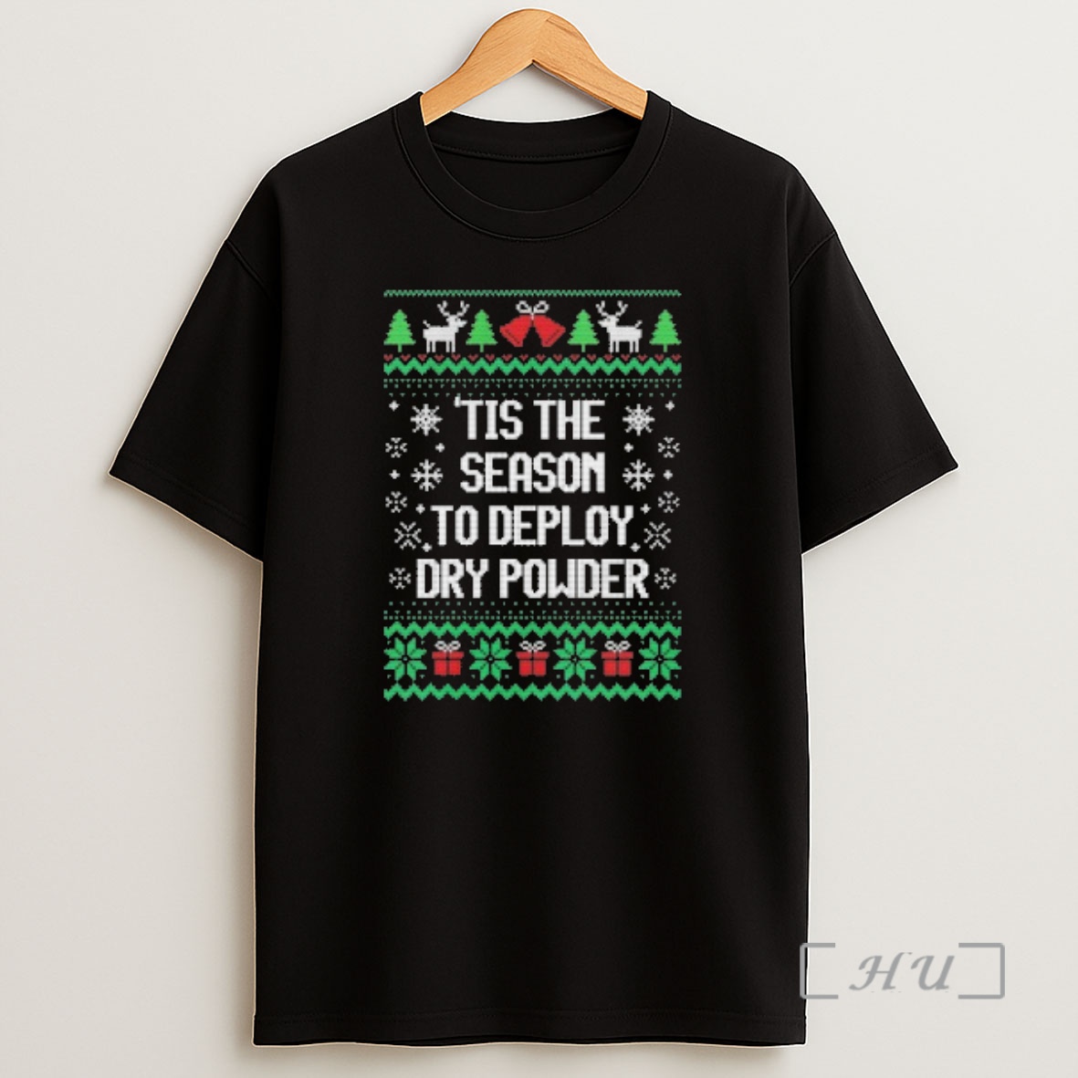 Officials Tis The Season To Deploy Dry Powder Ugly Christmas Sweat Shirt Sweatshirt Tee