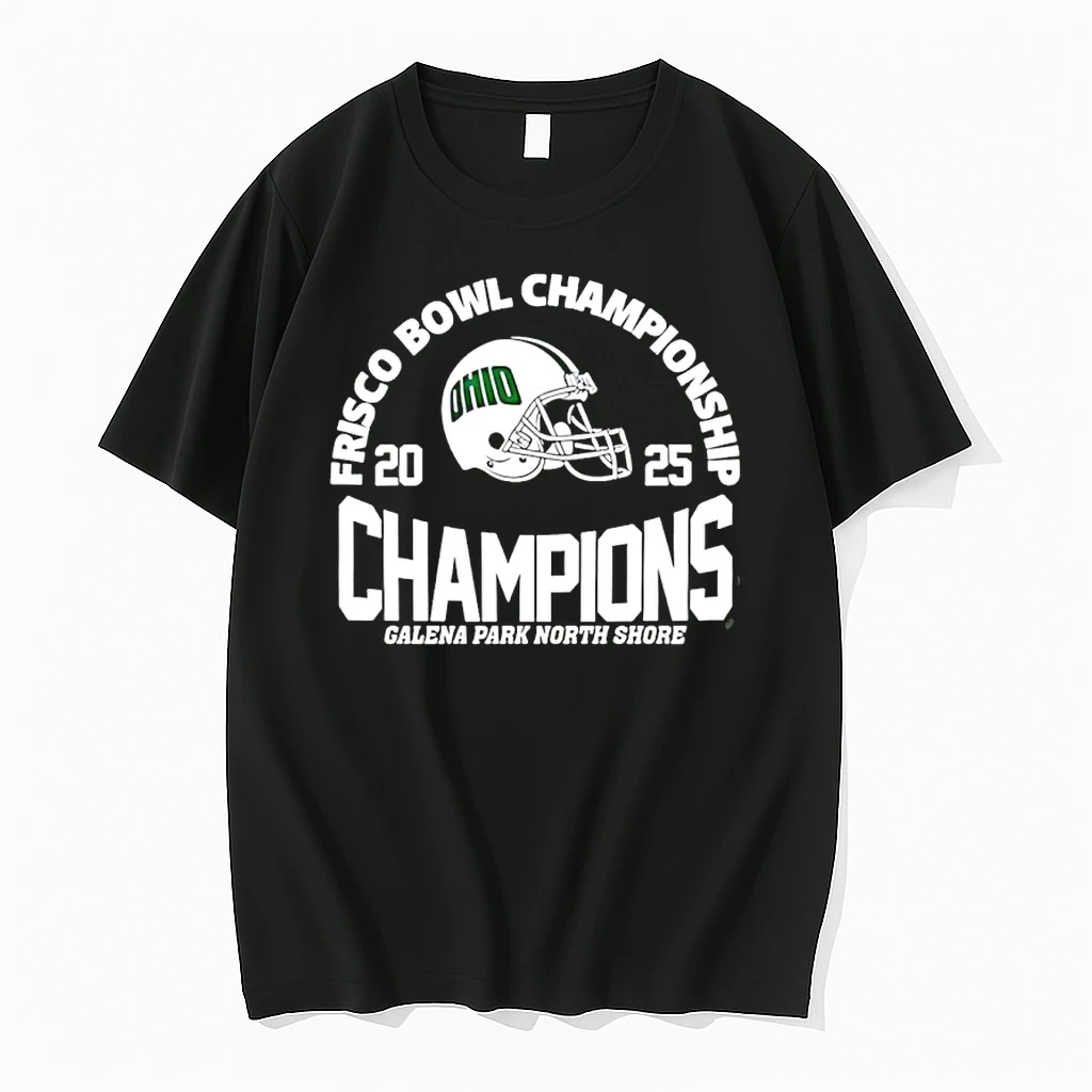 Ohio Bobcats Frisco Bowl Champions 2025 Helmet Shirts