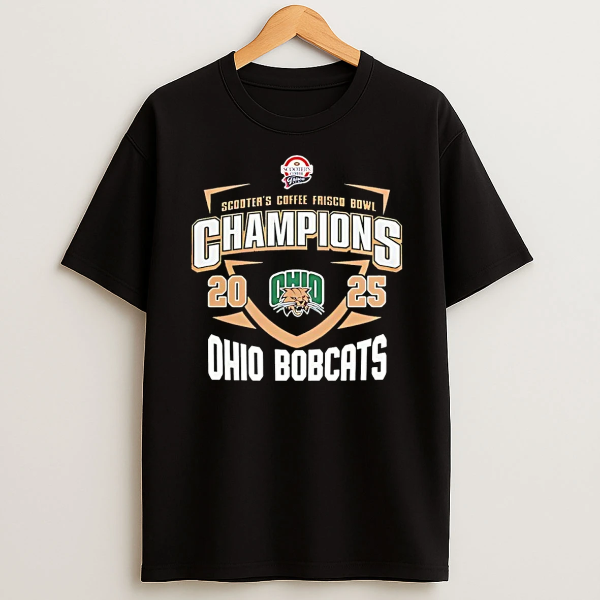 Ohio Bobcats Scooters Coffee Frisco Bowl Champion 2025 Classic Shirts