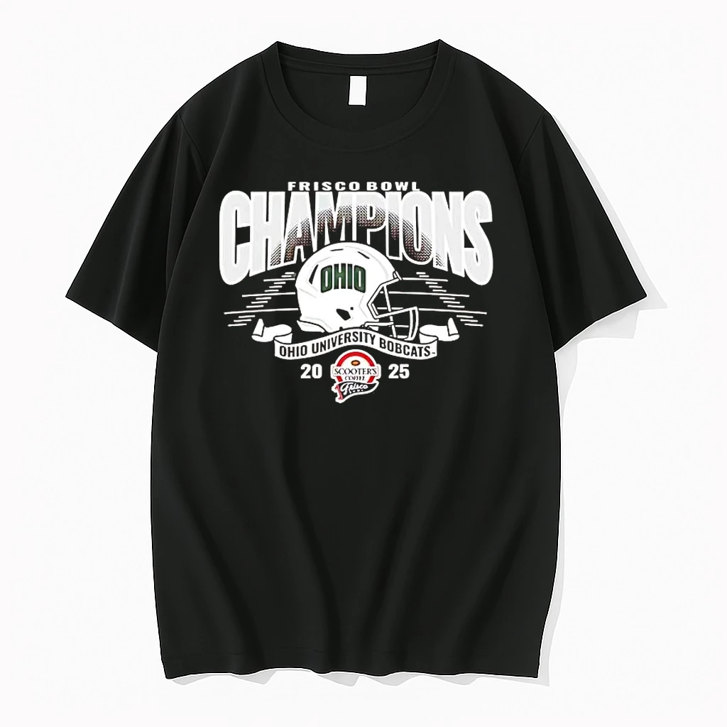 Ohio Bobcats Helmet 2025 Frisco Bowl Football Champions Shirts