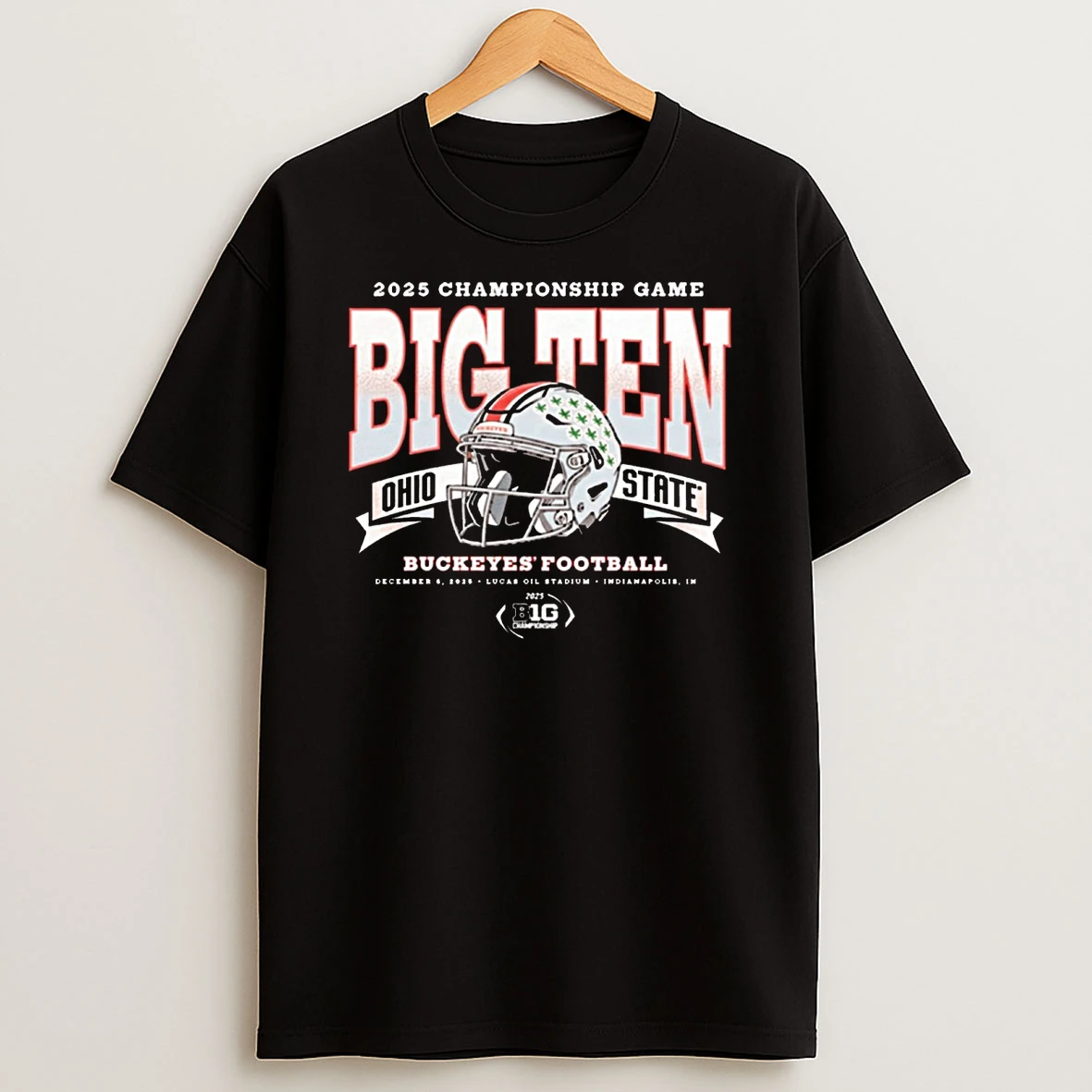 Ohio State Buckeyes 2025 Big Ten Football Championship Game Bound December 6 2025 Lucas Oil Stadium Indianapolis In Shirts
