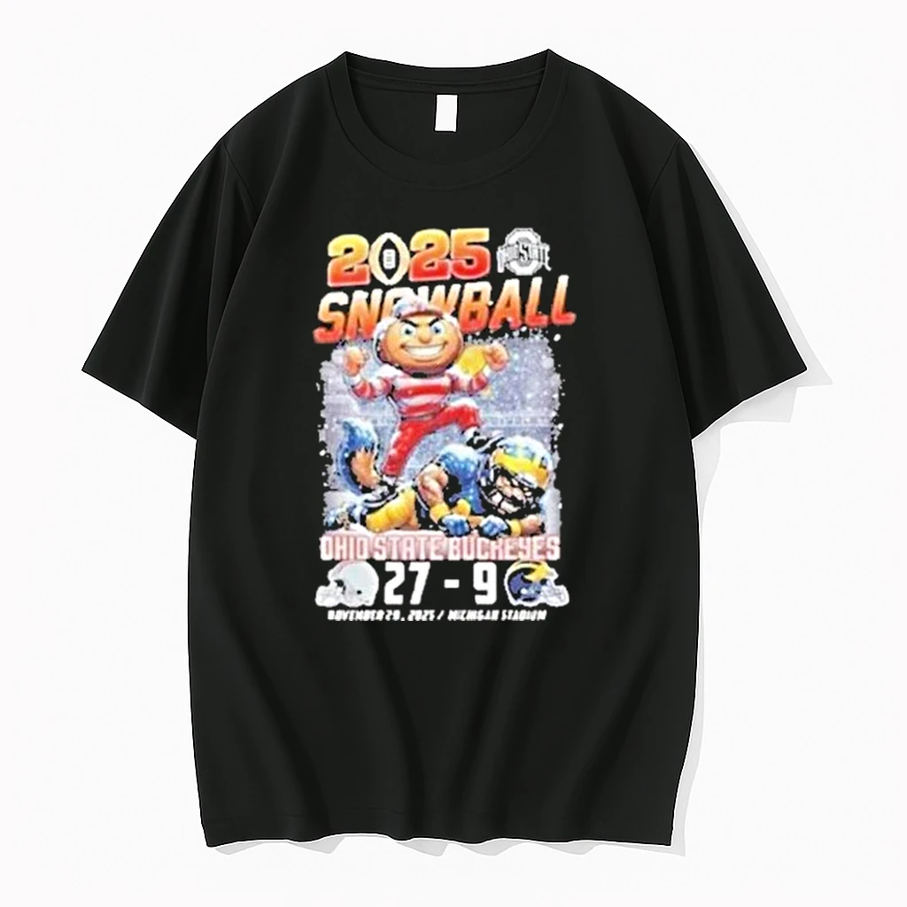 Ohio State Buckeyes 2025 Snow Ball Champions Winner 27 9 Mascot Shirts
