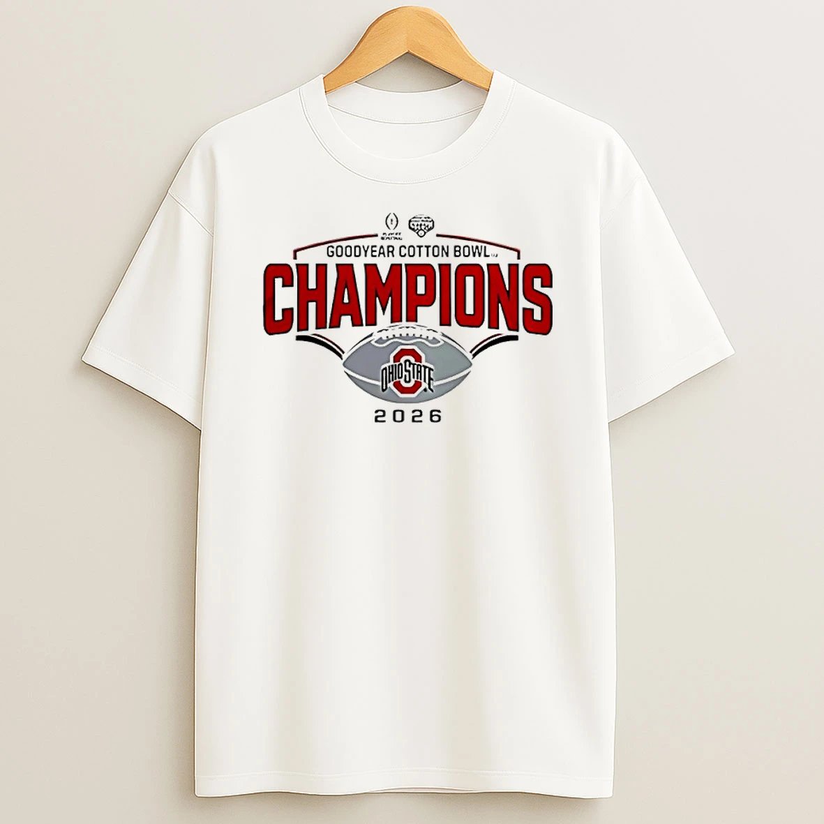 Ohio State Buckeyes 2026 Cfp Goodyear Cotton Bowl Champions Shirts