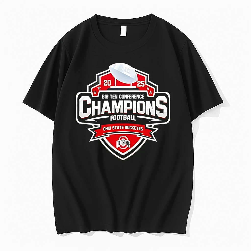 Ohio State Buckeyes Big 10 Conference 2025 Champions Trophy Shirts