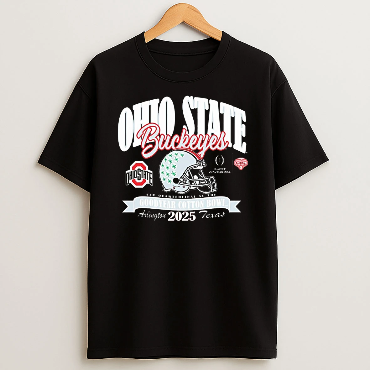 Ohio State Buckeyes Cfp Quarterfinal At The 2026 Goodyear Cotton Bowl Arlington Tx Helmet Shirts