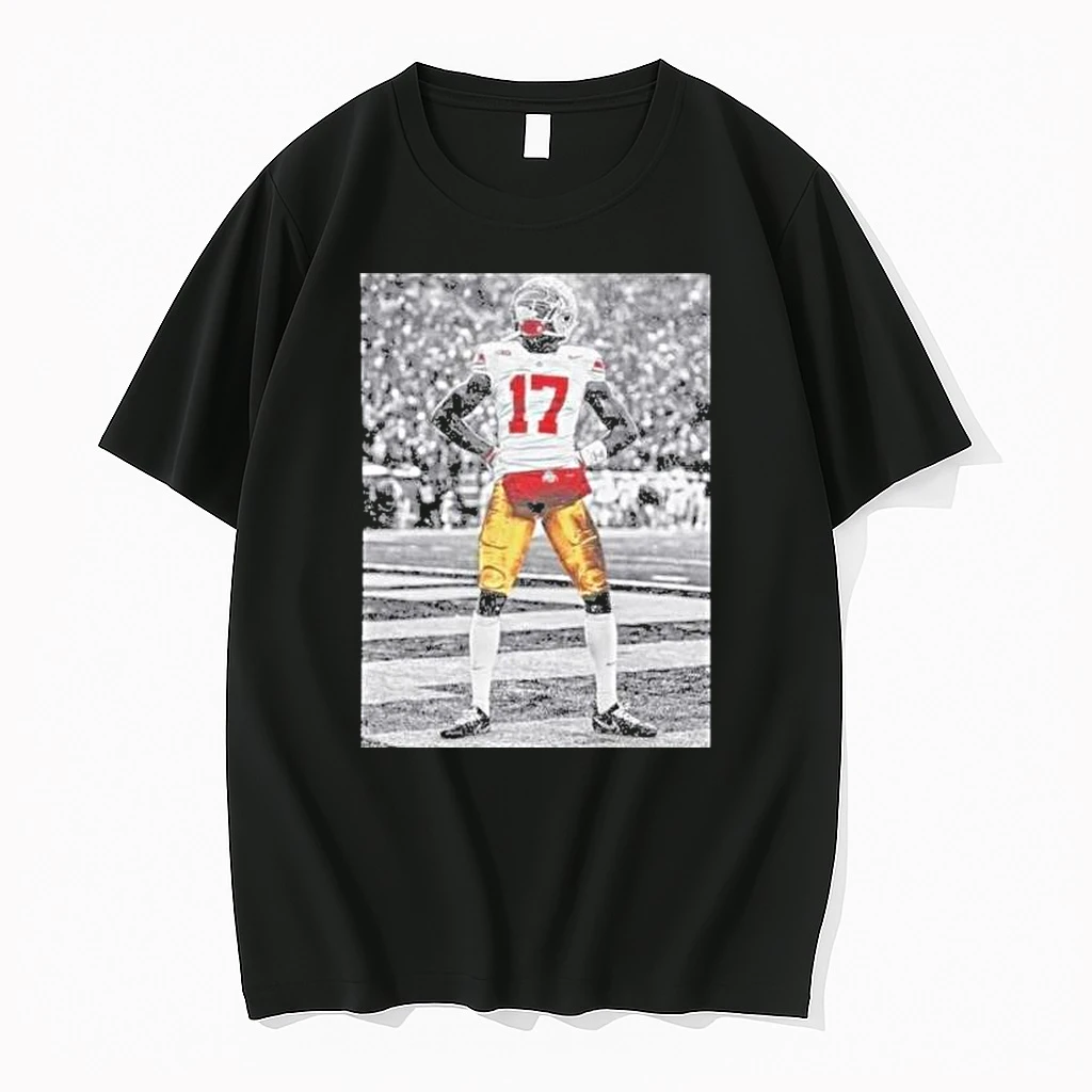 Ohio State Buckeyes Carnell Tate Standing Photo Shirts