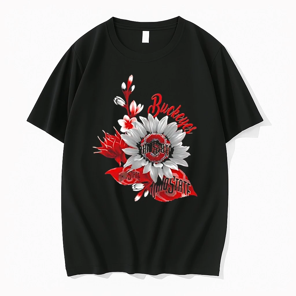 Ohio State Buckeyes Football X Sunflower Floral Shirts