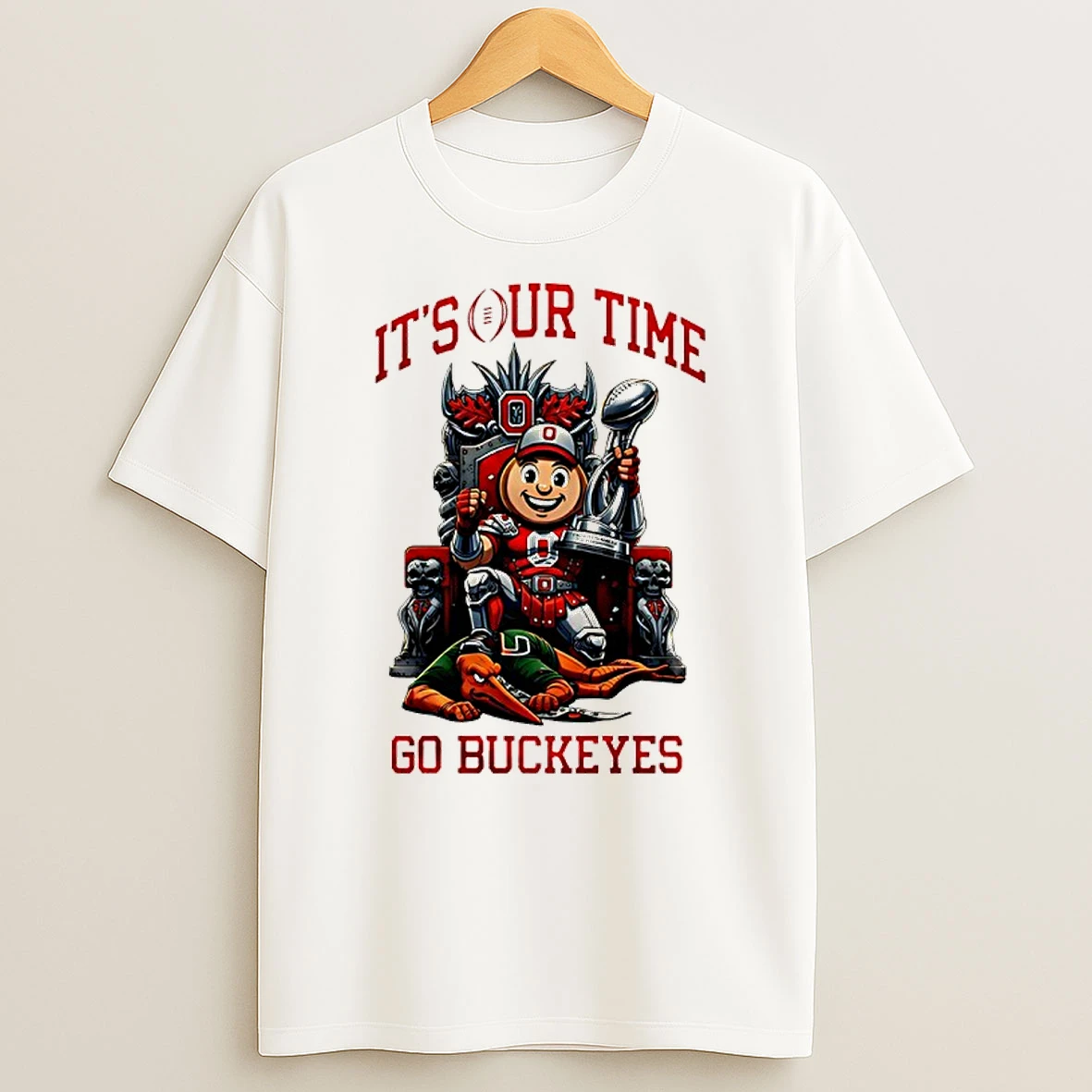 Ohio State Buckeyes Ncaa 2025 2026 Cotton Bowl Champions King Mascot Shirts