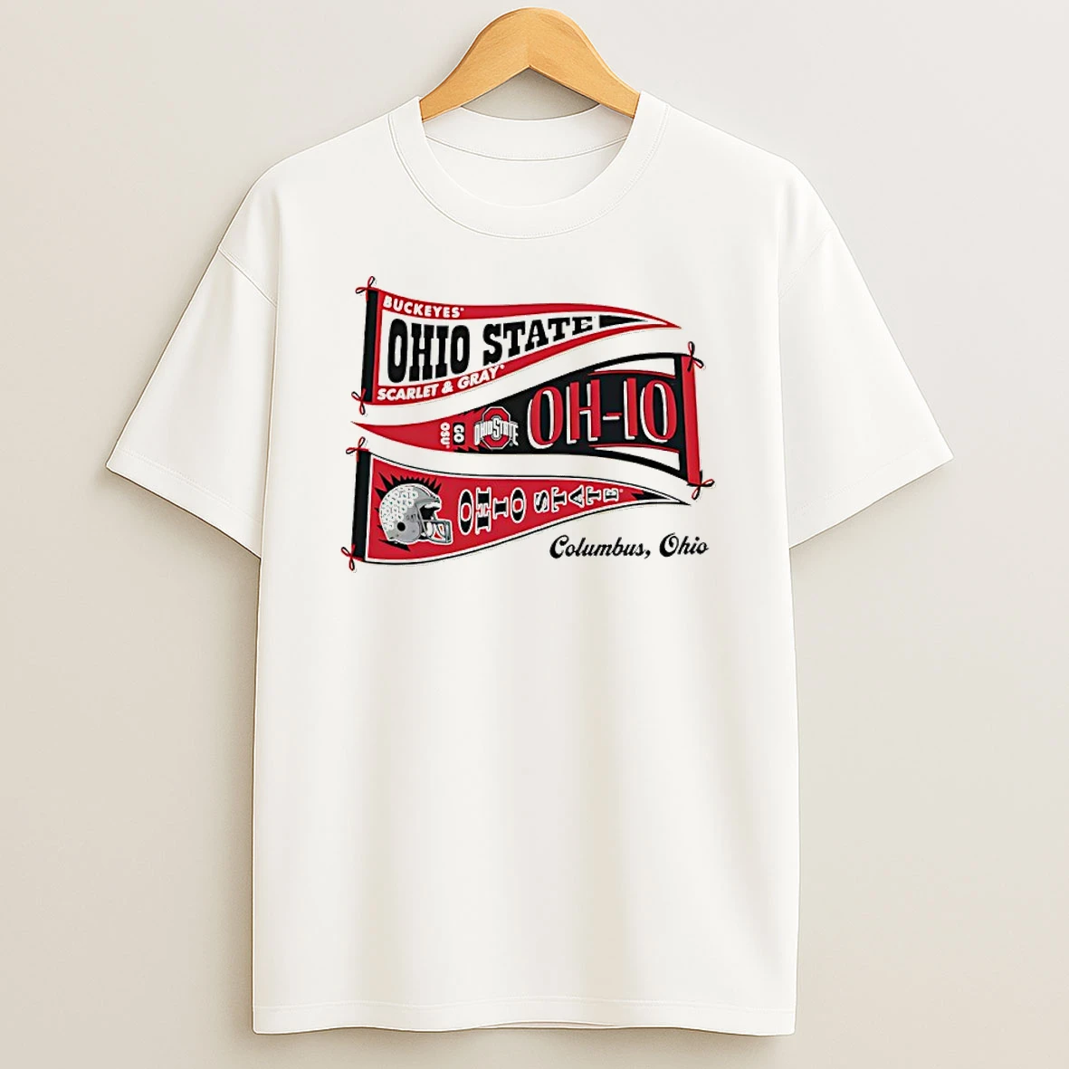 Ohio State Buckeyes Pennant Sadie Flag Shirts