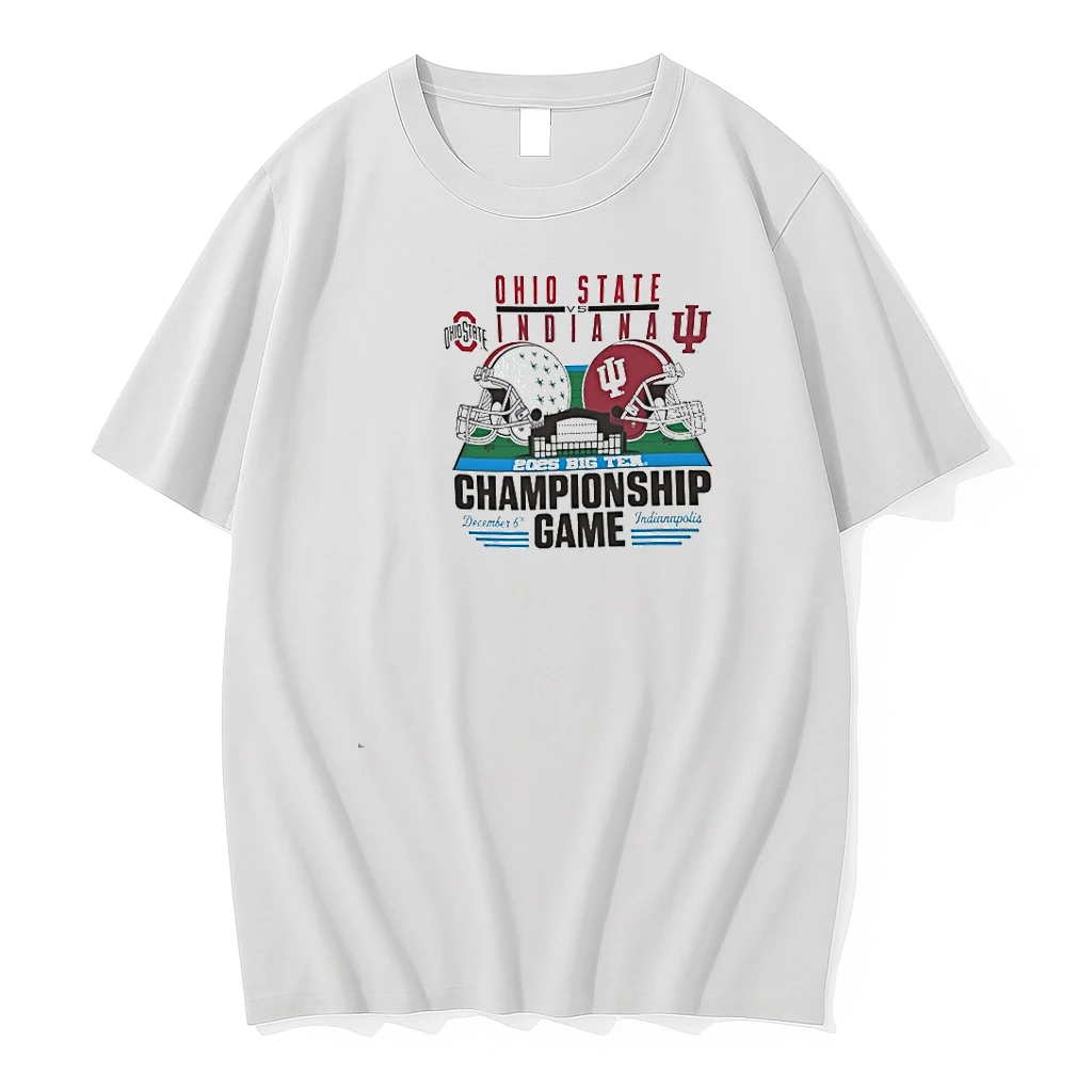 Ohio State Buckeyes Vs Indiana Hoosiers Big Ten 2025 Football Championship Game Helmet Shirts