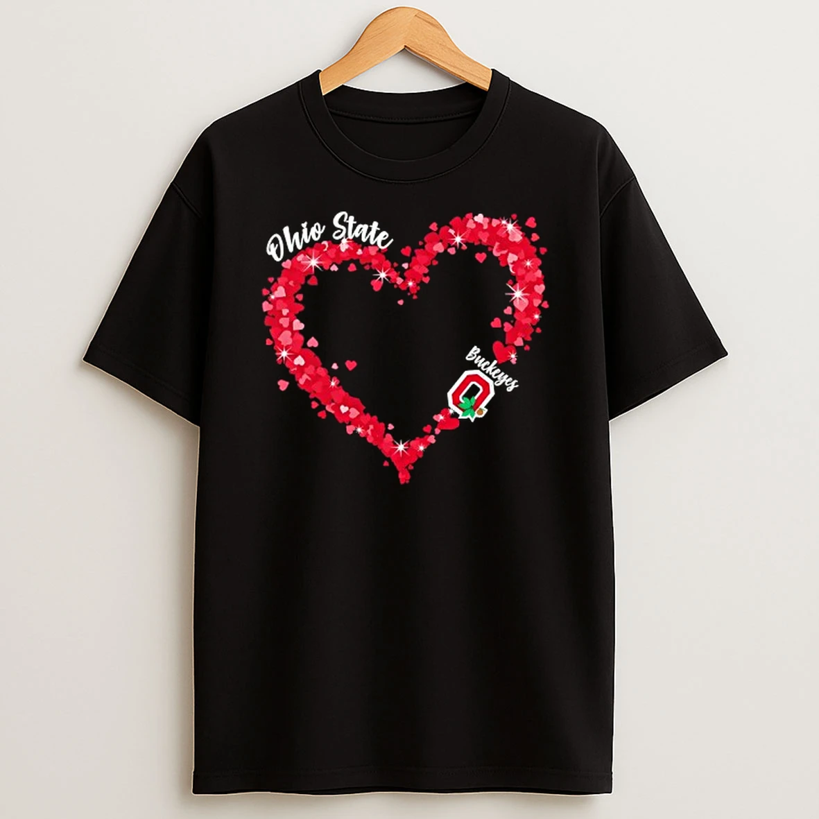 Ohio State Buckeyes Football Heart Shape Logo Shirts