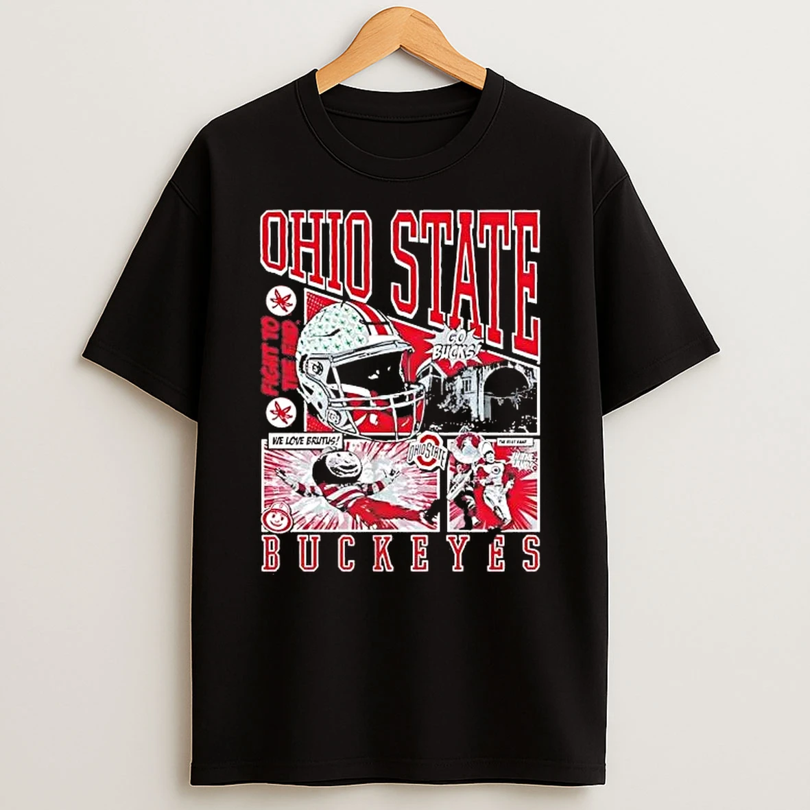 Ohio State Buckeyes Mascot Fight The End We Love Brutus Helmet Shirts