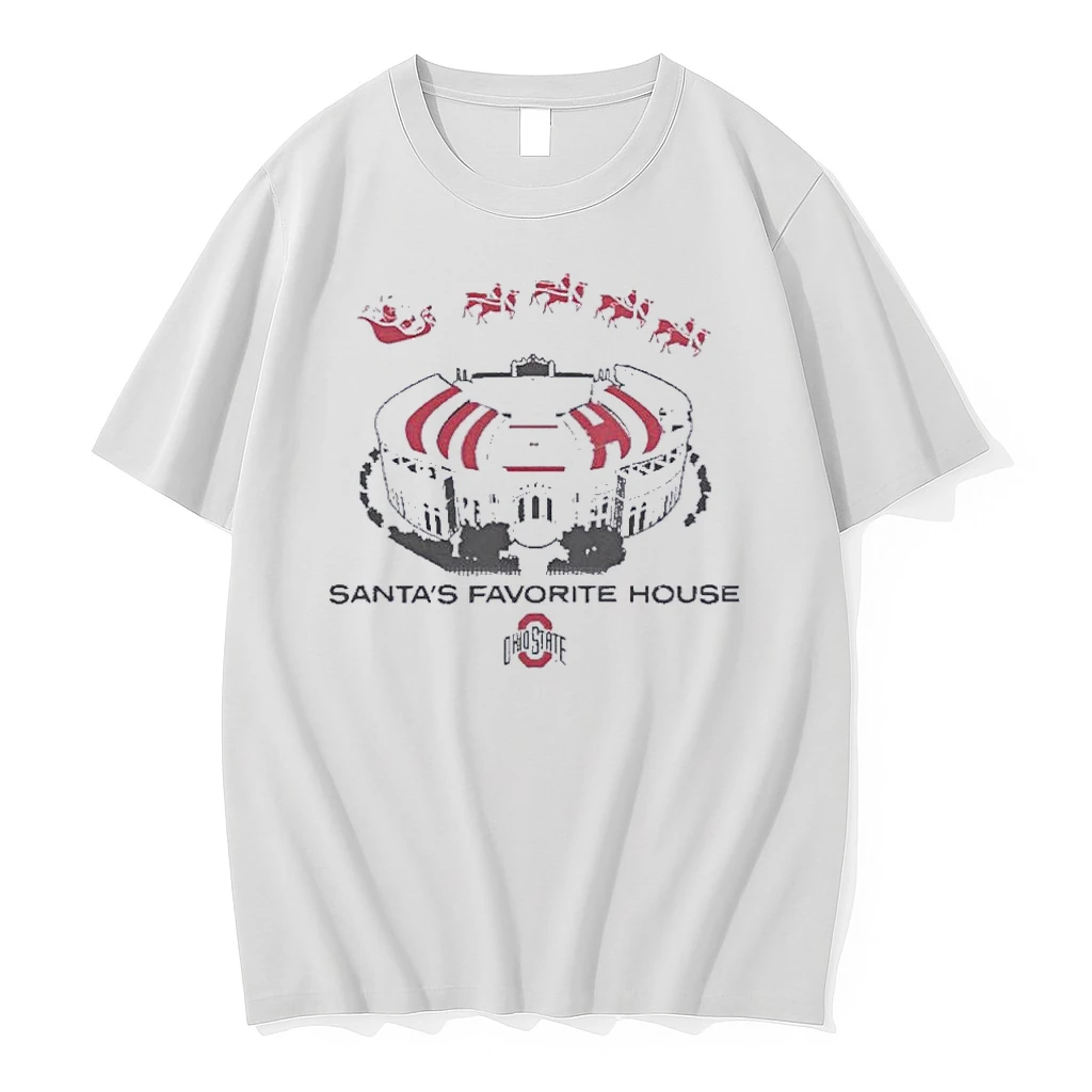 Ohio State Football Santas Favorite House Christmas Shirts