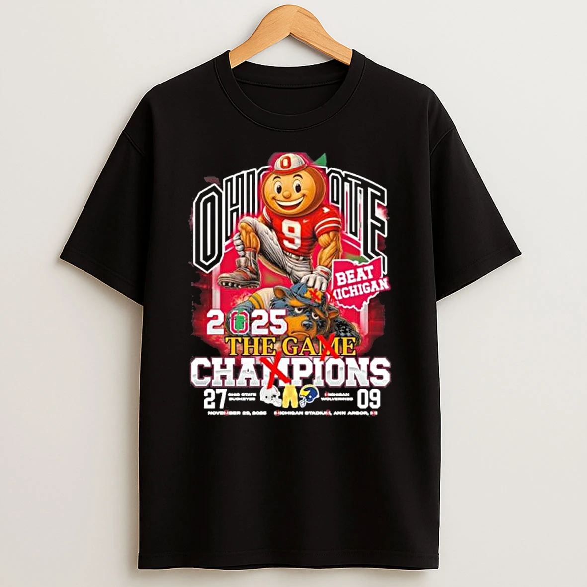 Ohio State Mascot Beat Michigan 2025 The Game Champions Shirts