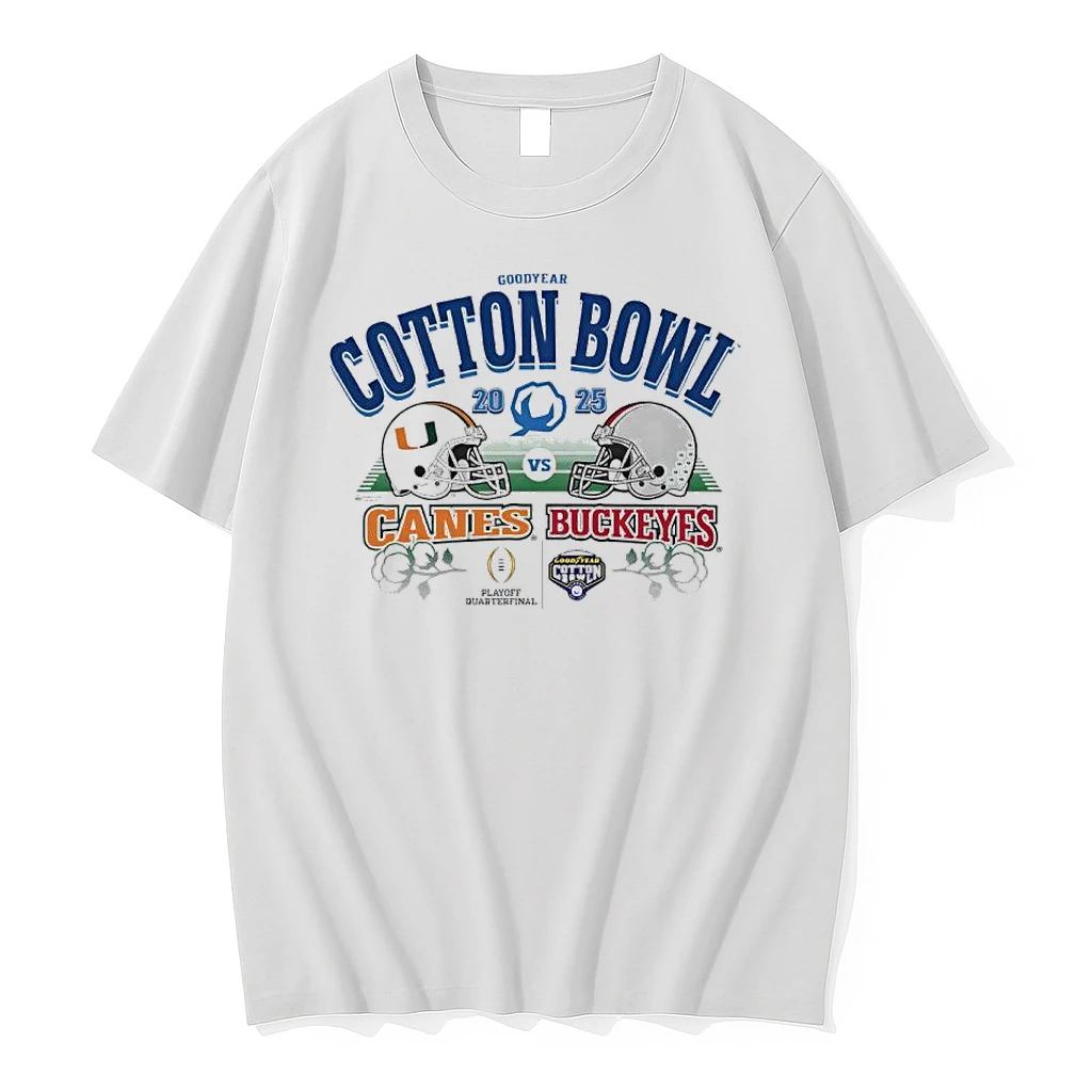 Ohio State Vs Miami Goodyear Cotton Bowl Helmet Matchup 2025 Shirts