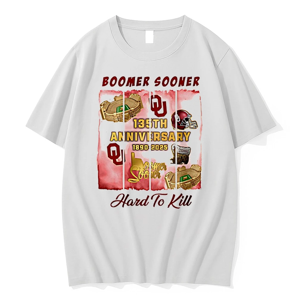 Oklahoma Sooners 135th Anniversary 1890 2025 Boomer Sooner Hard To Kill Shirts