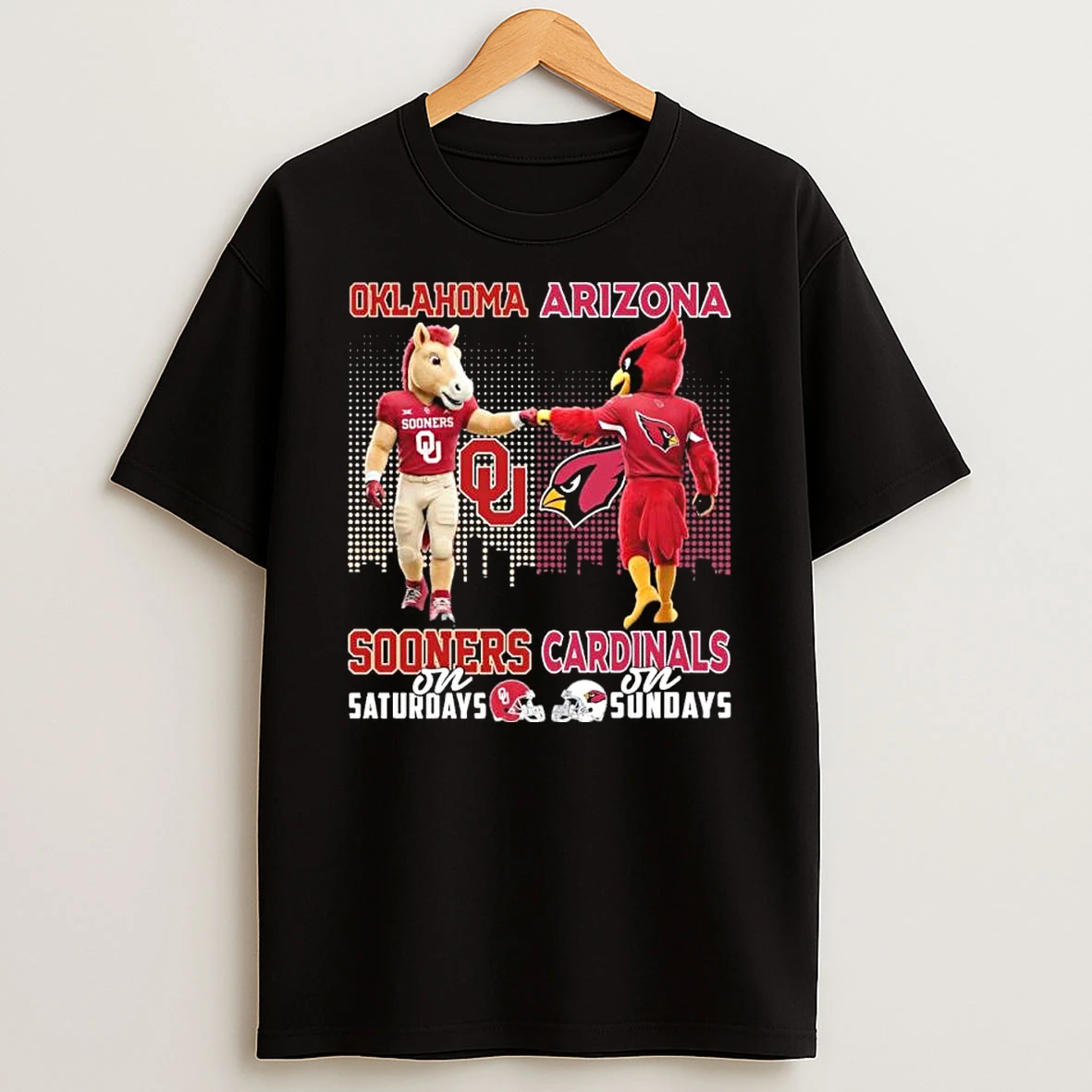 Oklahoma Sooners And Arizona Cardinals Mascot On Saturdays And On Sundays Shirts