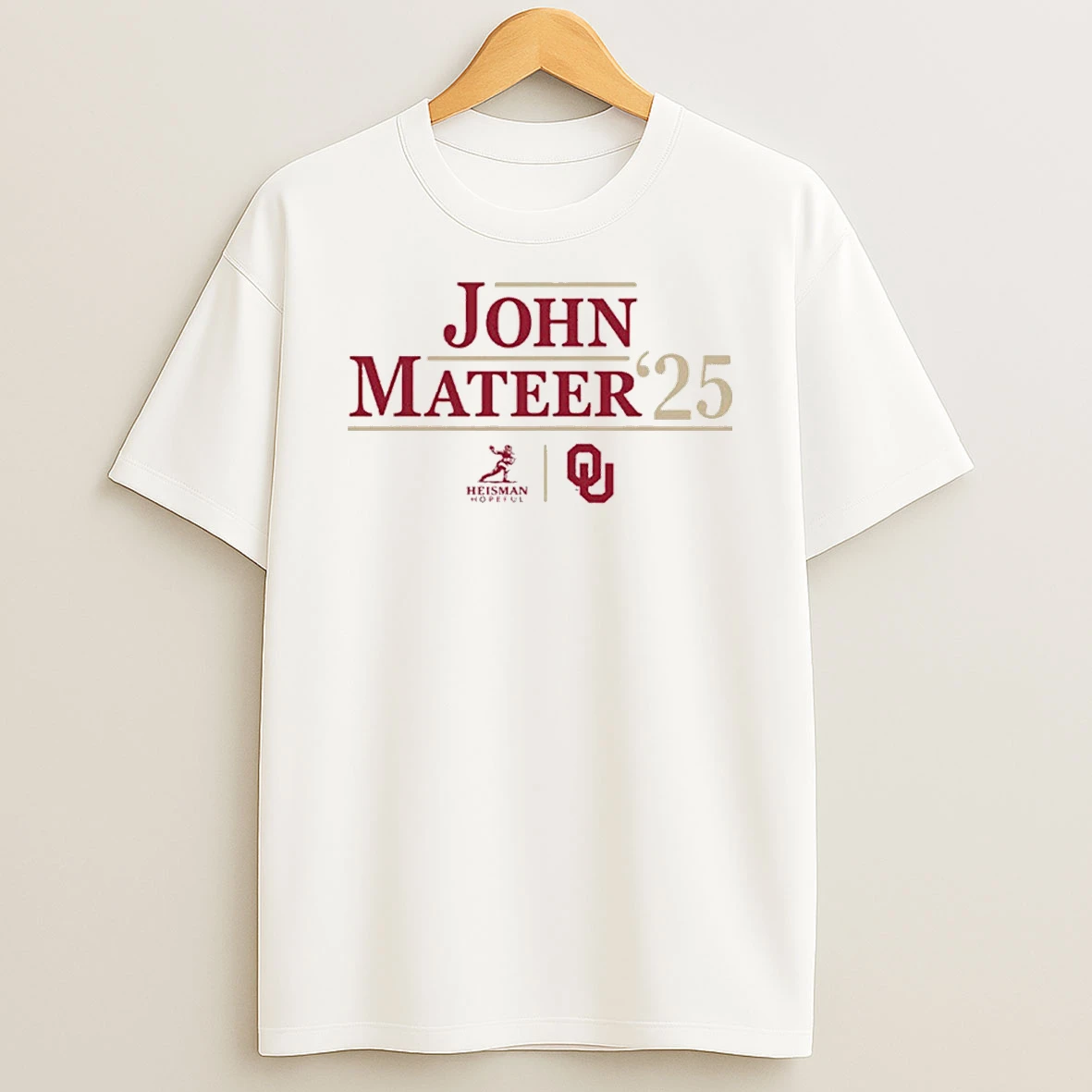 Oklahoma Sooners Ncaa Football John Mateer 25 Heisman Campaign Shirts