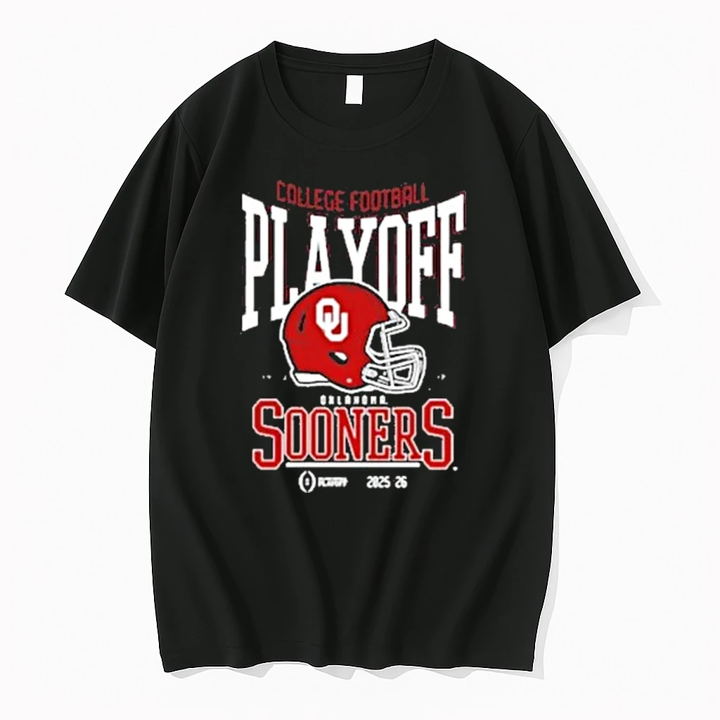 Oklahoma Sooners Ncaa 2025 2026 College Football Playoff Curved Helmet Shirts