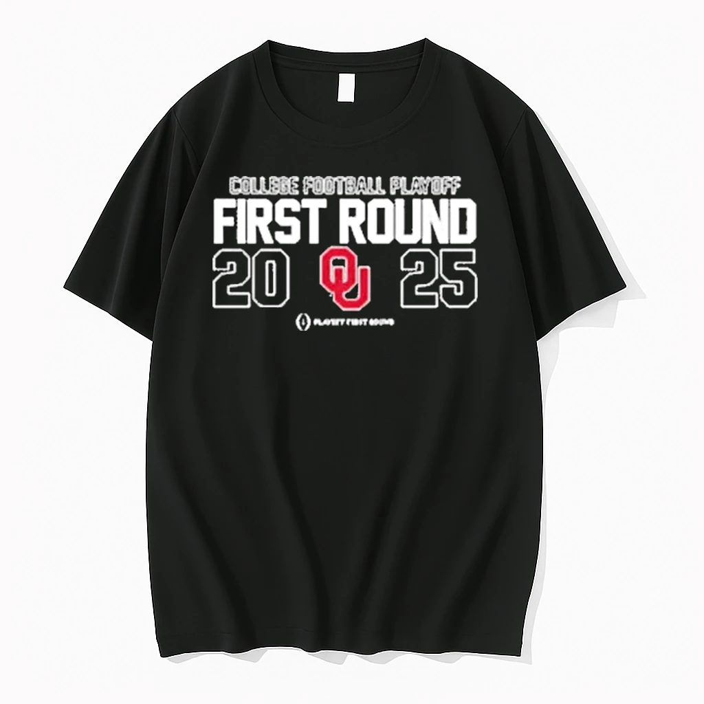 Oklahoma Sooners Ncaa 2025 College Football Playoff First Round Logo Shirts