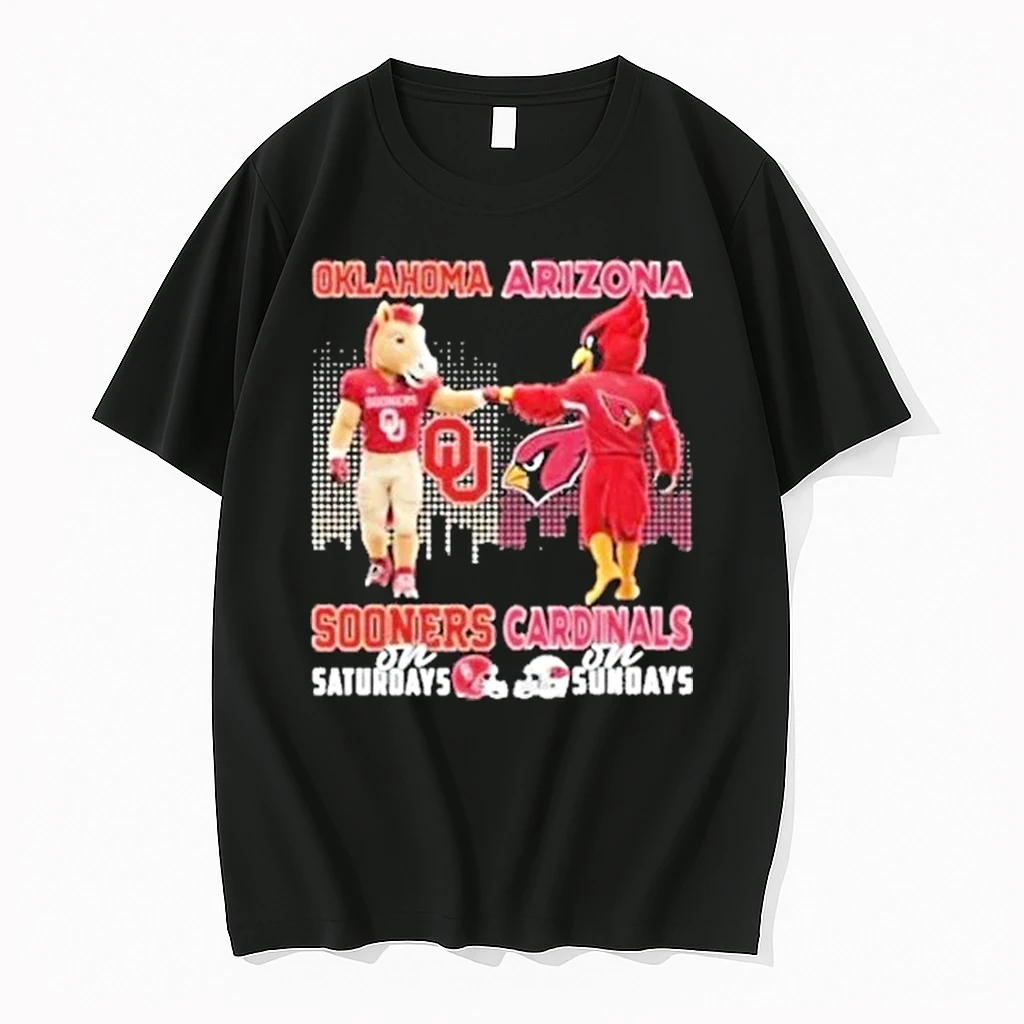 Oklahoma Sooners On Saturdays Arizona Cardinals On Sundays Mascot Shirts