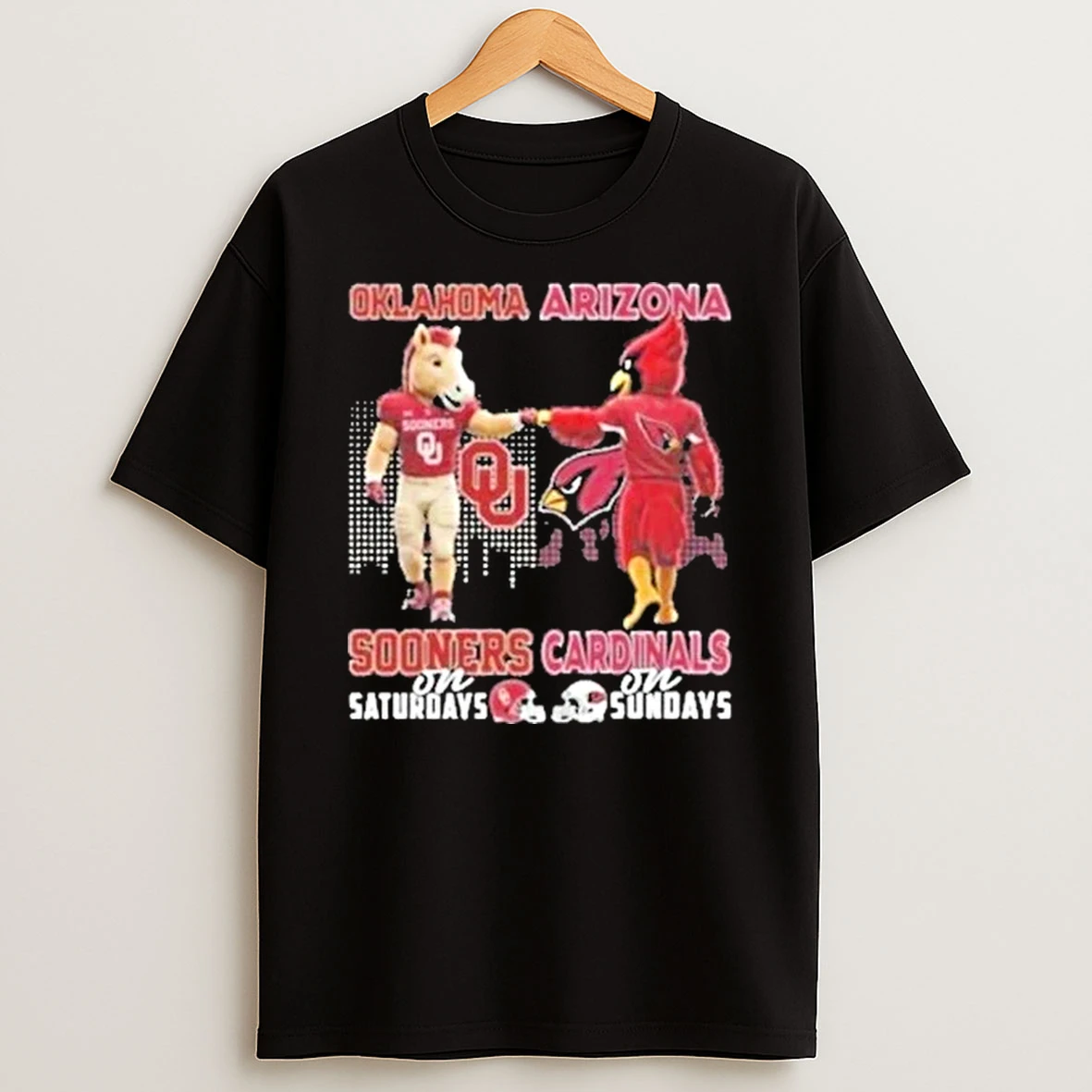 Oklahoma Sooners On Saturdays X Arizona Cardinals On Sundays Mascot 2025 Shirts