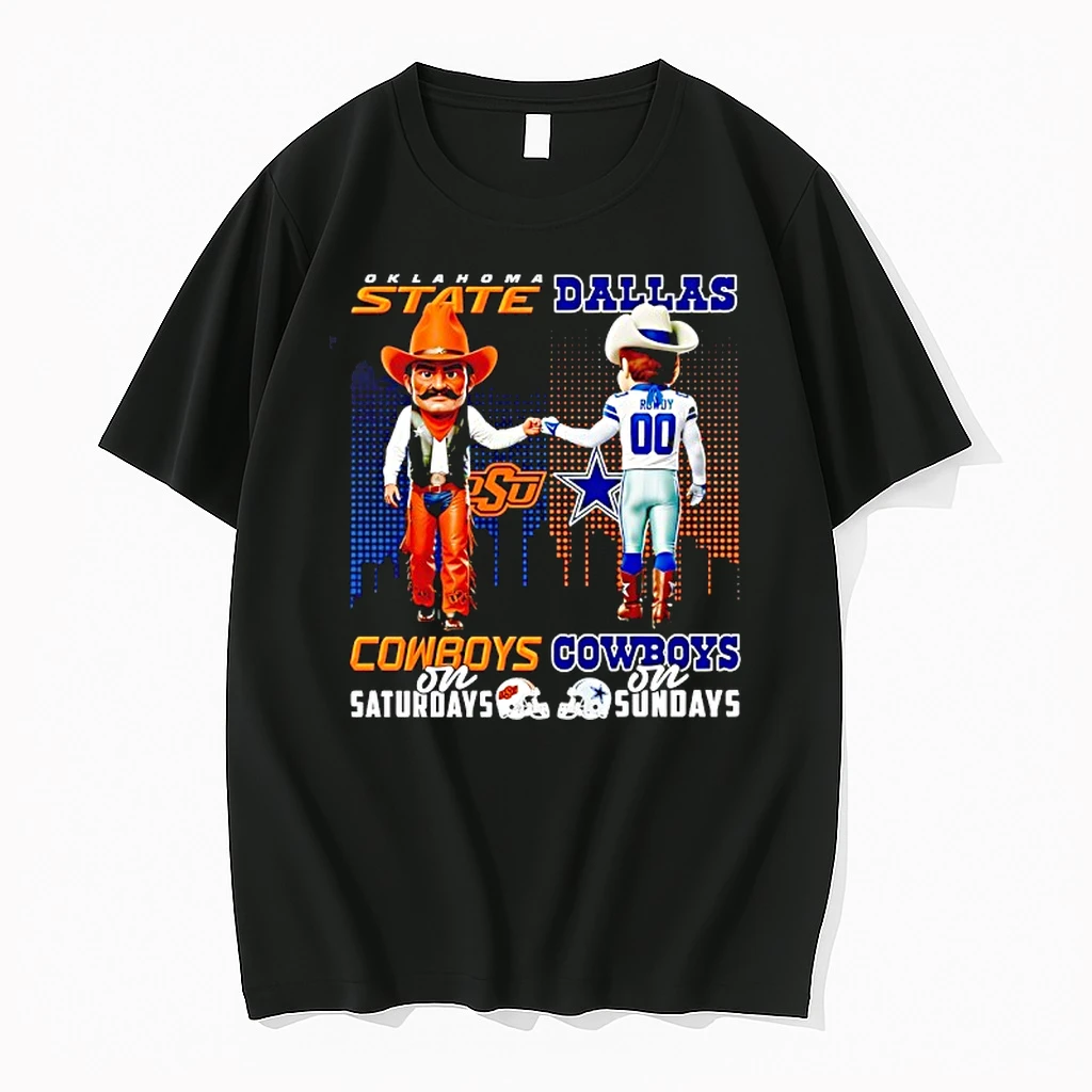 Oklahoma State Cowboys On Saturdays Vs Dallas Cowboys On Sundays Gameday Mascot Shirts