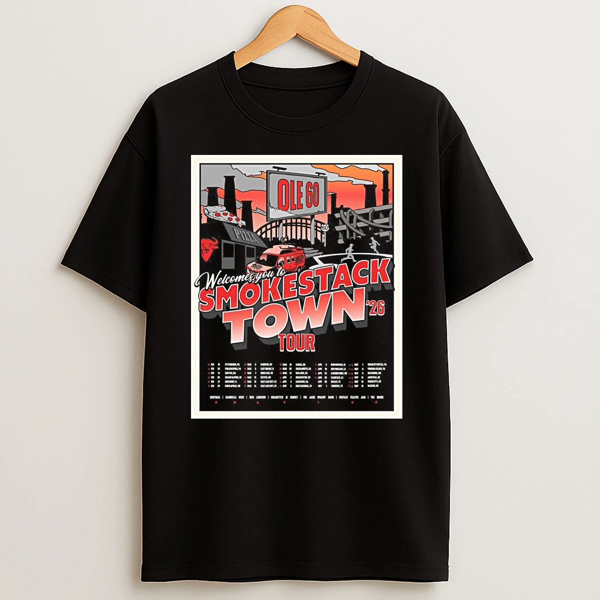 Ole 60 Welcome Smokestack Town 26 Tour February 10 2026 %ce%b3co May 16 2026 Shirts