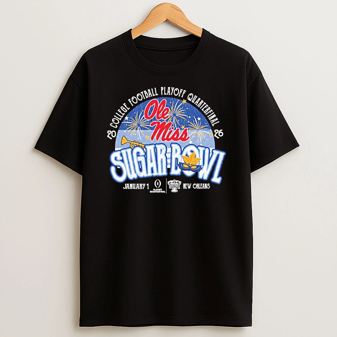 Ole Miss Rebels 2026 Cfp Quarterfinal Sugar Bowl January 1 New Orleans Fireworks Shirts