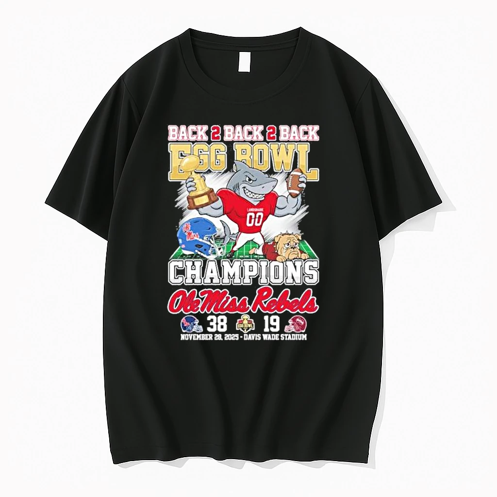 Ole Miss Rebels Beat Mississippi State Back 2 Back 2 Back The Egg Bowl Champions Shirts