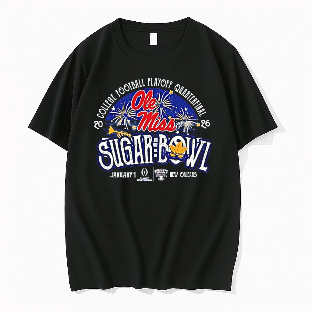 Ole Miss Rebels College Football Playoff Quarterfinal 2026 Sugar Bowl Fireworks Shirts