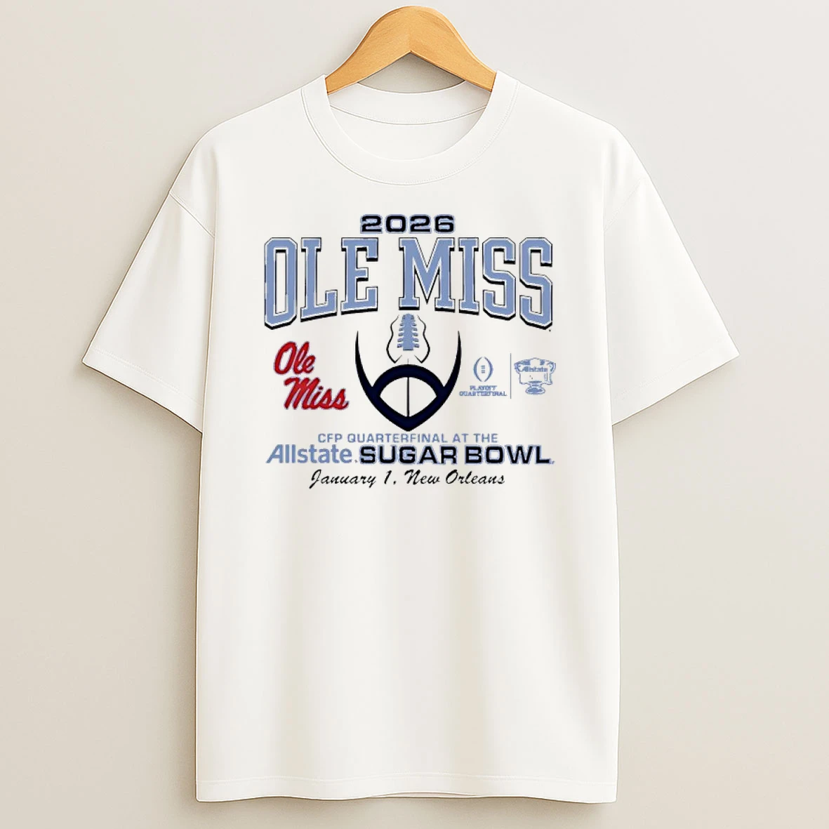 Ole Miss Rebels Football 2026 Sugar Bowl Bound Shirts