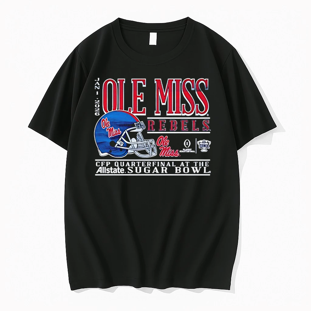 Ole Miss Rebels Football 2026 Sugar Bowl Bound Helmet Vintage Shirts