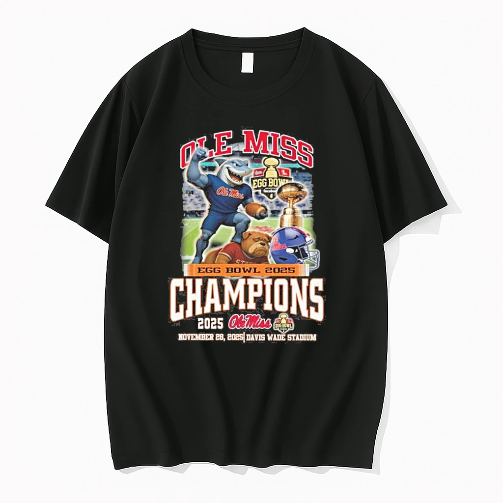 Ole Miss Rebels Mascot Egg Bowl 2025 Champions Shirts